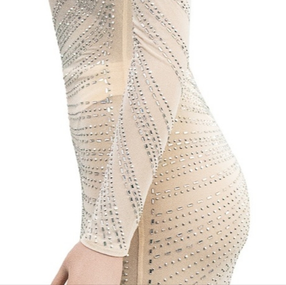 Fashion Sexy maxi Mesh Rhinestones details Dress New Size M,XL,XXL Available S. - Picture 7 of 8